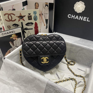 Chanel AS2928 Flap Large Heart Bag Lambskin Black - Default Title - View 1
