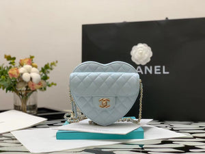 Chanel AS3191 Large Heart Bag Lambskin Light Blue - Default Title - View 2