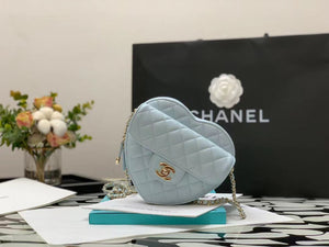 Chanel AS3191 Large Heart Bag Lambskin Light Blue - Default Title - View 3