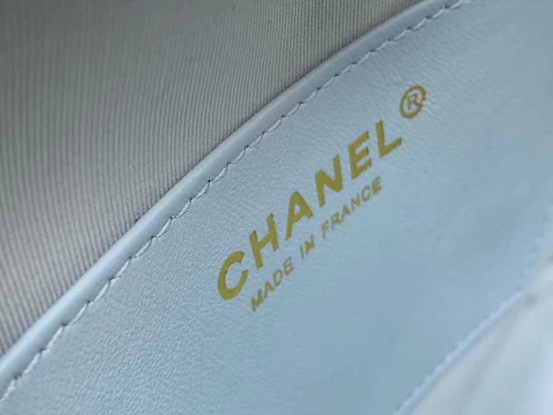 Chanel AS3191 Large Heart Bag Lambskin Light Blue