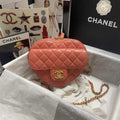 Chanel AS2928 Flap Large Heart Bag Lambskin Pink