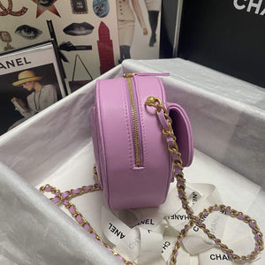 Chanel AS2928 Flap Large Heart Bag Lambskin Purple - Default Title - View 4