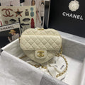 Chanel AS2928 Flap Large Heart Bag Lambskin White