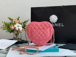 Chanel AS3191 Large Heart Bag Lambskin Rose Red - Default Title - View 8