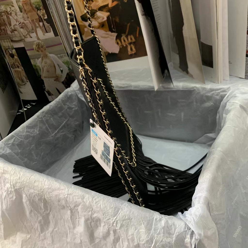Chanel AS2956 Shopping Bag Calfskin Black