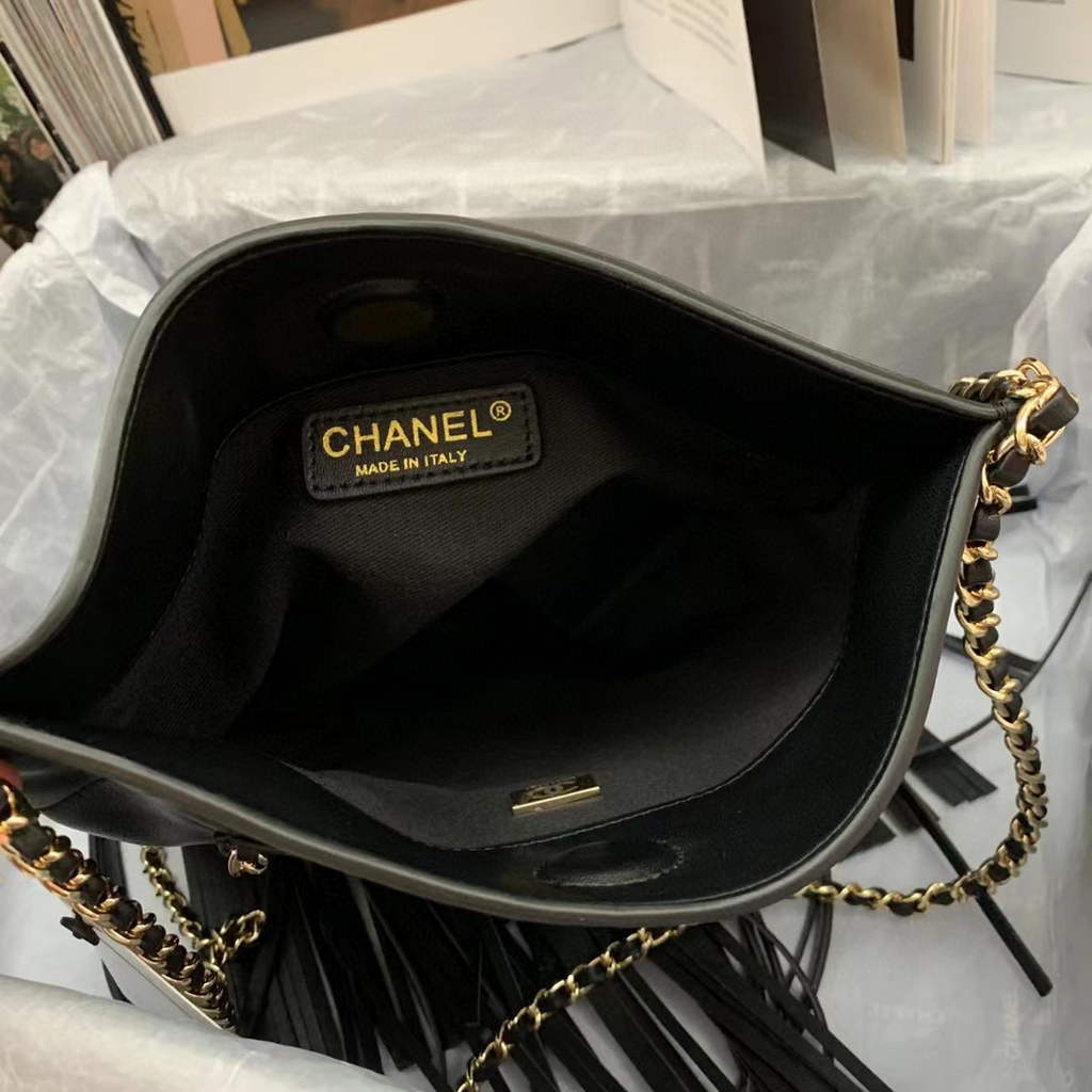 Chanel AS2956 Shopping Bag Calfskin Black