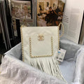 Chanel AS2956 Shopping Bag Calfskin White - Default Title - View 1