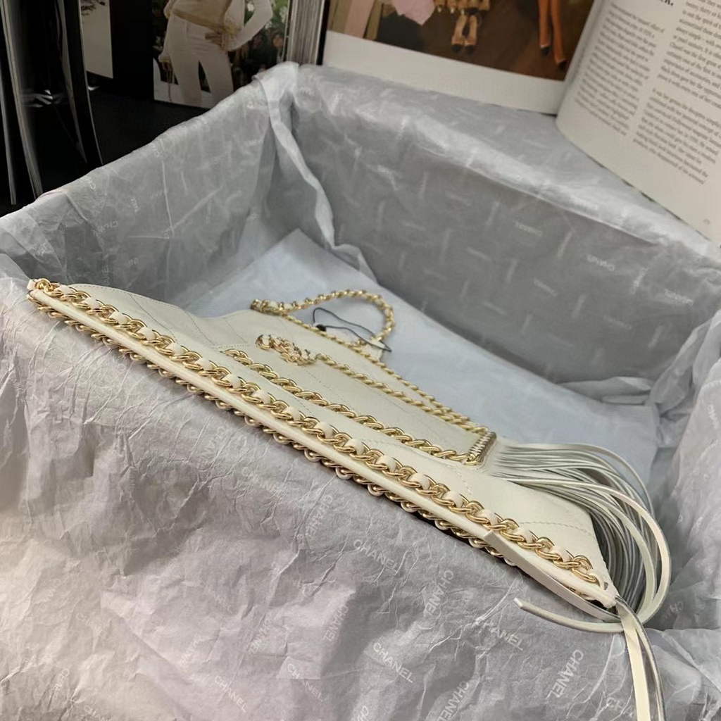 Chanel AS2956 Shopping Bag Calfskin White