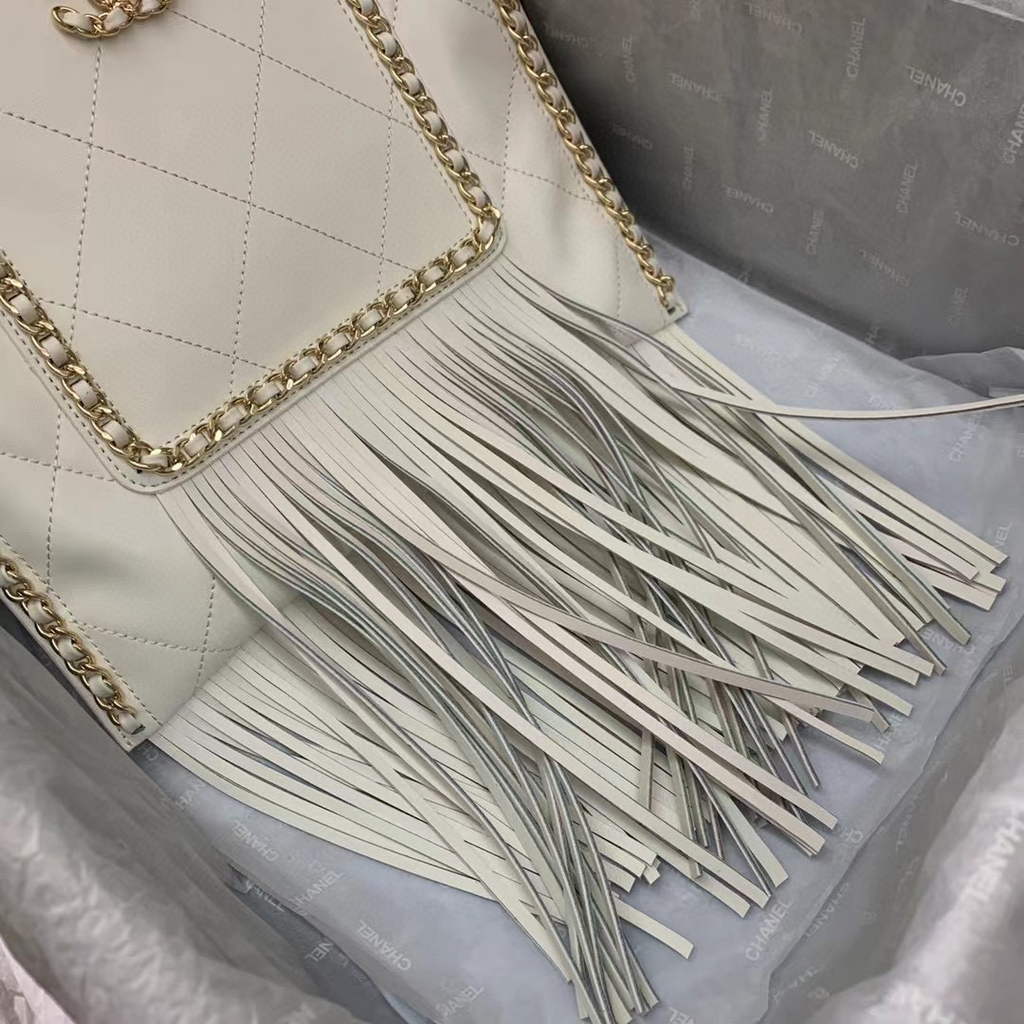 Chanel AS2956 Shopping Bag Calfskin White