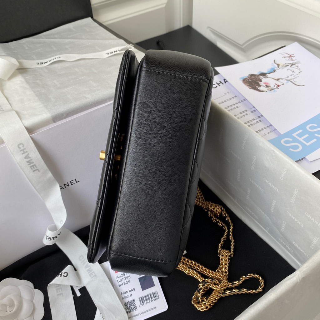Chanel AS2975 Small Flap Bag Lambskin Black