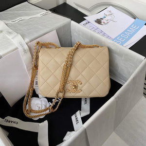 Chanel AS2975 Small Flap Bag Lambskin Aprocit - Default Title - View 1
