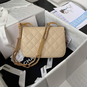 Chanel AS2975 Small Flap Bag Lambskin Aprocit - Default Title - View 2