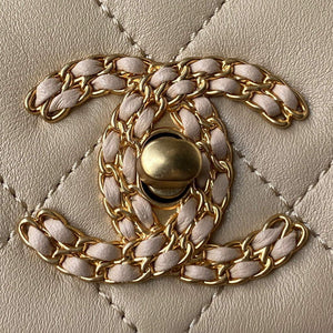 Chanel AS2975 Small Flap Bag Lambskin Aprocit - Default Title - View 3