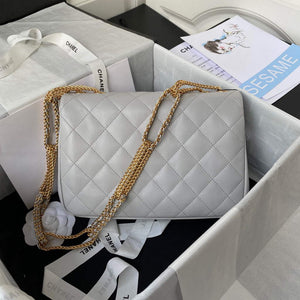 Chanel AS2976 Flap Bag Lambskin Gray - Default Title - View 2