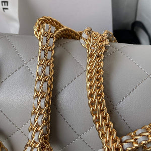 Chanel AS2976 Flap Bag Lambskin Gray - Default Title - View 4