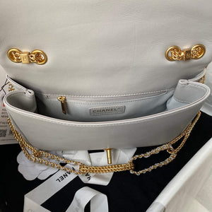 Chanel AS2976 Flap Bag Lambskin Gray - Default Title - View 6