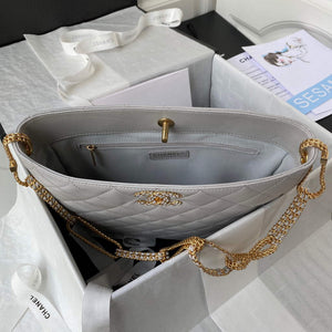 Chanel AS2977 Small Box Bag Shoulder bag Gray - Default Title - View 7