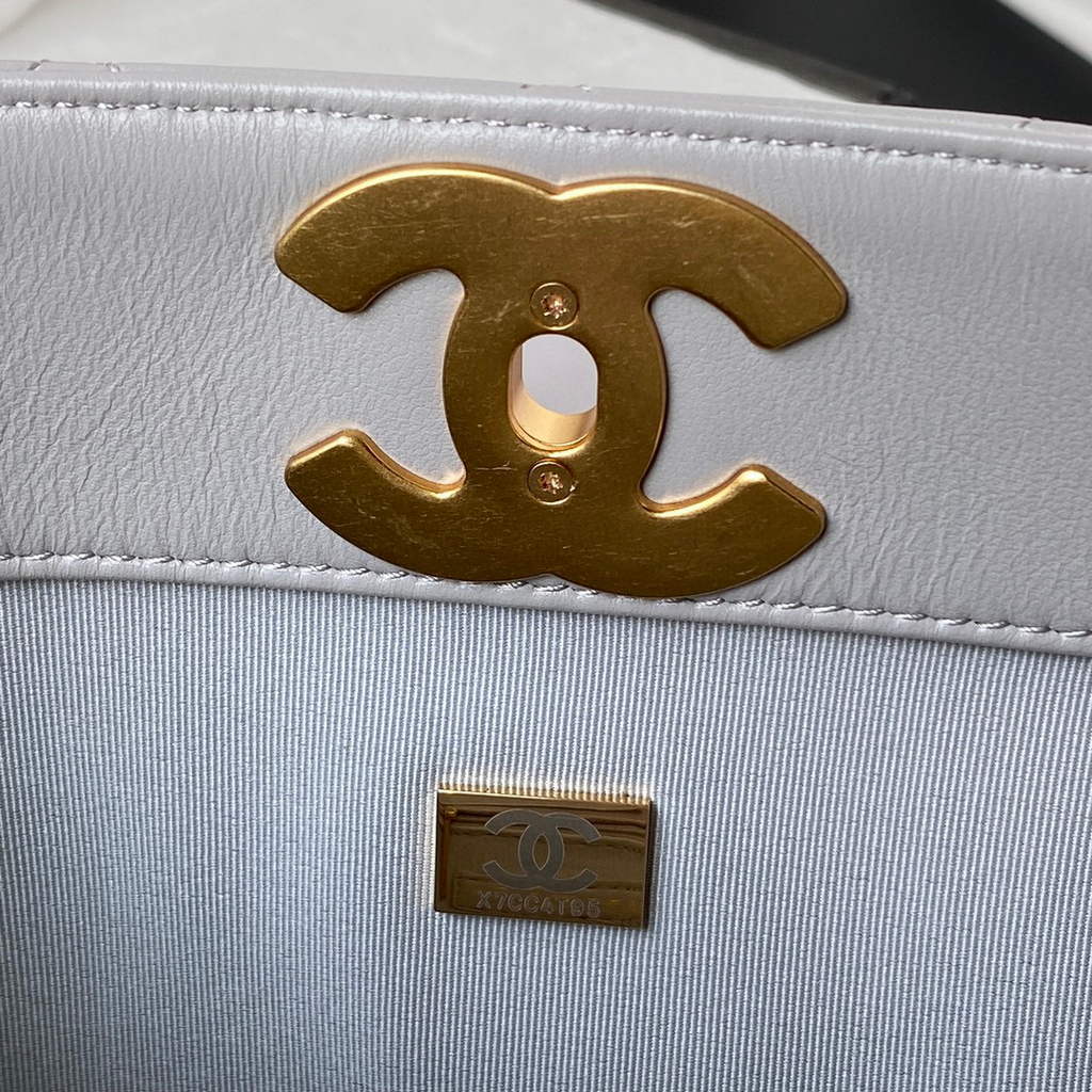 Chanel AS2977 Small Box Bag Shoulder bag Gray