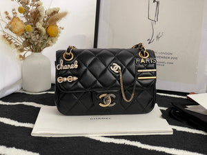 Chanel AS2979 Small Flap Bag Lambskin Glass Pearls Black - Default Title - View 2