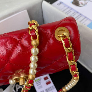 Chanel AS3000 Mini Flap Bag Calfskin Red - Default Title - View 4