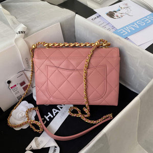 Chanel AS3011 Small Flap Bag Lambskin Pink - Default Title - View 2