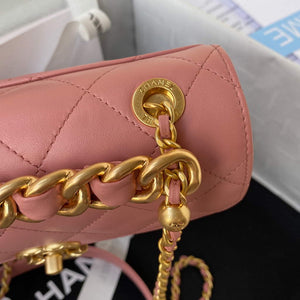 Chanel AS3011 Small Flap Bag Lambskin Pink - Default Title - View 4