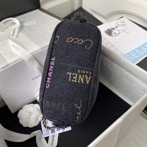 Chanel AS3027 Bucket Bag Printed Denim Gold Black - Default Title - View 5