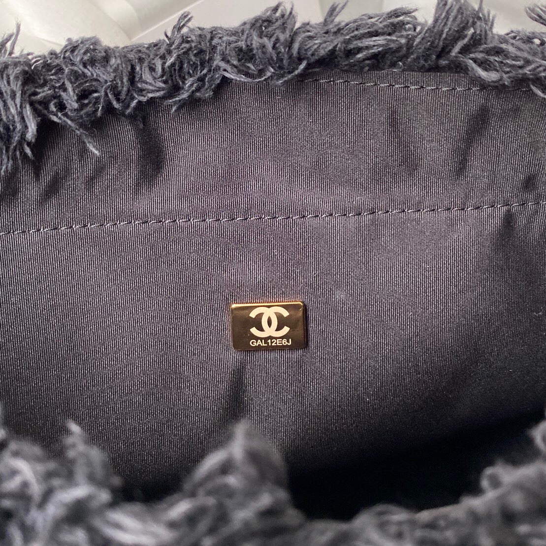 Chanel AS3027 Bucket Bag Printed Denim Gold Black - Default Title - View 8