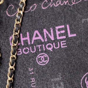 Chanel AS3027 Bucket Bag Printed Denim Gold Black - Default Title - View 9