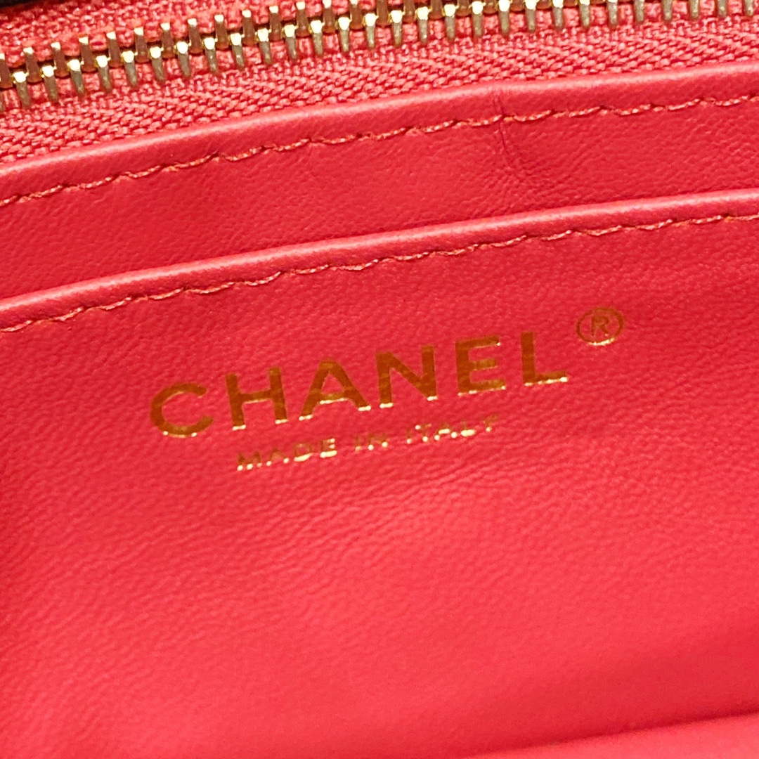 Chanel AS3041 Flap Classic Bag CF Camellia Lambskin Black Gold