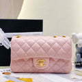 Chanel AS3041 Flap Classic Bag CF Camellia Lambskin Pink Gold - Default Title - View 1