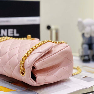 Chanel AS3041 Flap Classic Bag CF Camellia Lambskin Pink Gold - Default Title - View 5