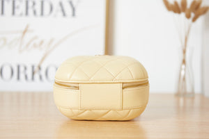 Chanel Small Vanity Case Lambskin gold-tone metal AS3066 Apricot - Default Title - View 6