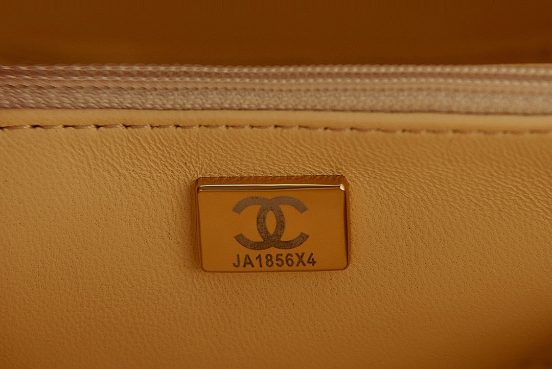 Chanel Small Vanity Case Lambskin gold-tone metal AS3066 Apricot - Default Title - View 8