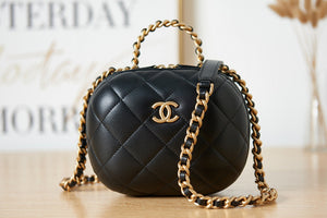 Chanel Small Vanity Case Lambskin gold-tone metal AS3066 Black - Default Title - View 3