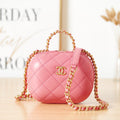 Chanel Small Vanity Case Lambskin gold-tone metal AS3066 pink - Default Title - View 1