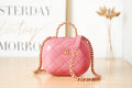 Chanel Small Vanity Case Lambskin gold-tone metal AS3066 pink