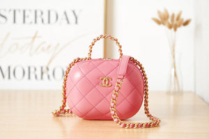 Chanel Small Vanity Case Lambskin gold-tone metal AS3066 pink - Default Title - View 1
