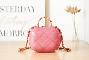 Chanel Small Vanity Case Lambskin gold-tone metal AS3066 pink - Default Title - View 4