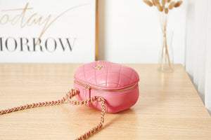 Chanel Small Vanity Case Lambskin gold-tone metal AS3066 pink - Default Title - View 5