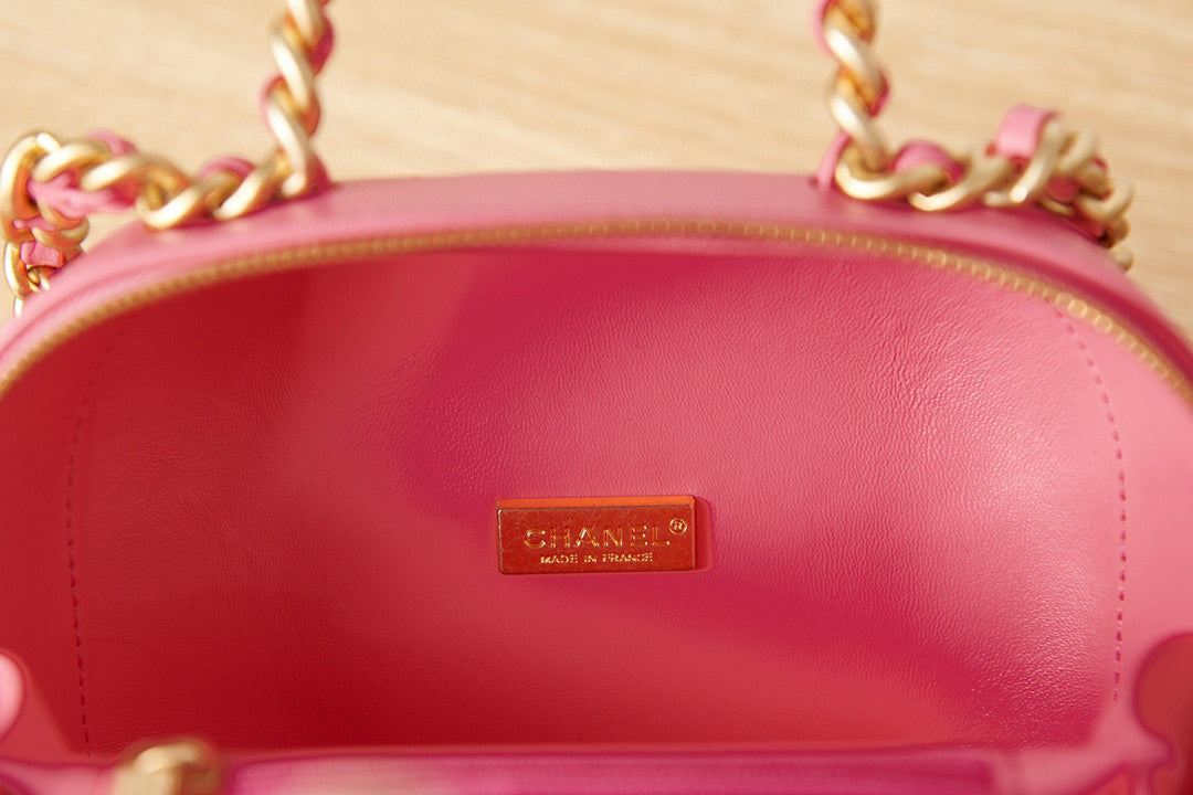 Chanel Small Vanity Case Lambskin gold-tone metal AS3066 pink - Default Title - View 8