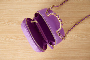 Chanel Small Vanity Case Lambskin gold-tone metal AS3066 Purple - Default Title - View 7
