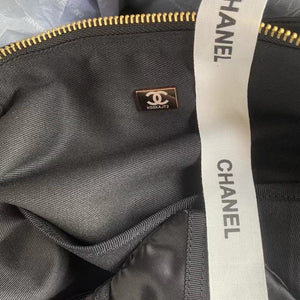 Chanel Maxi Bowling Bag Nylon Gros-Grain Gold-Tone Metal AS3093 Black - Default Title - View 9