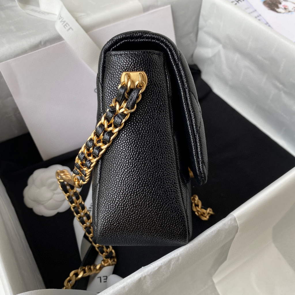 Chanel AS3103 Chanel 19 Handbag Calfskin Black