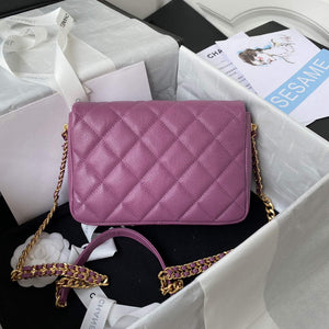 Chanel AS3103 Chanel 19 Handbag Calfskin Purple - Default Title - View 2