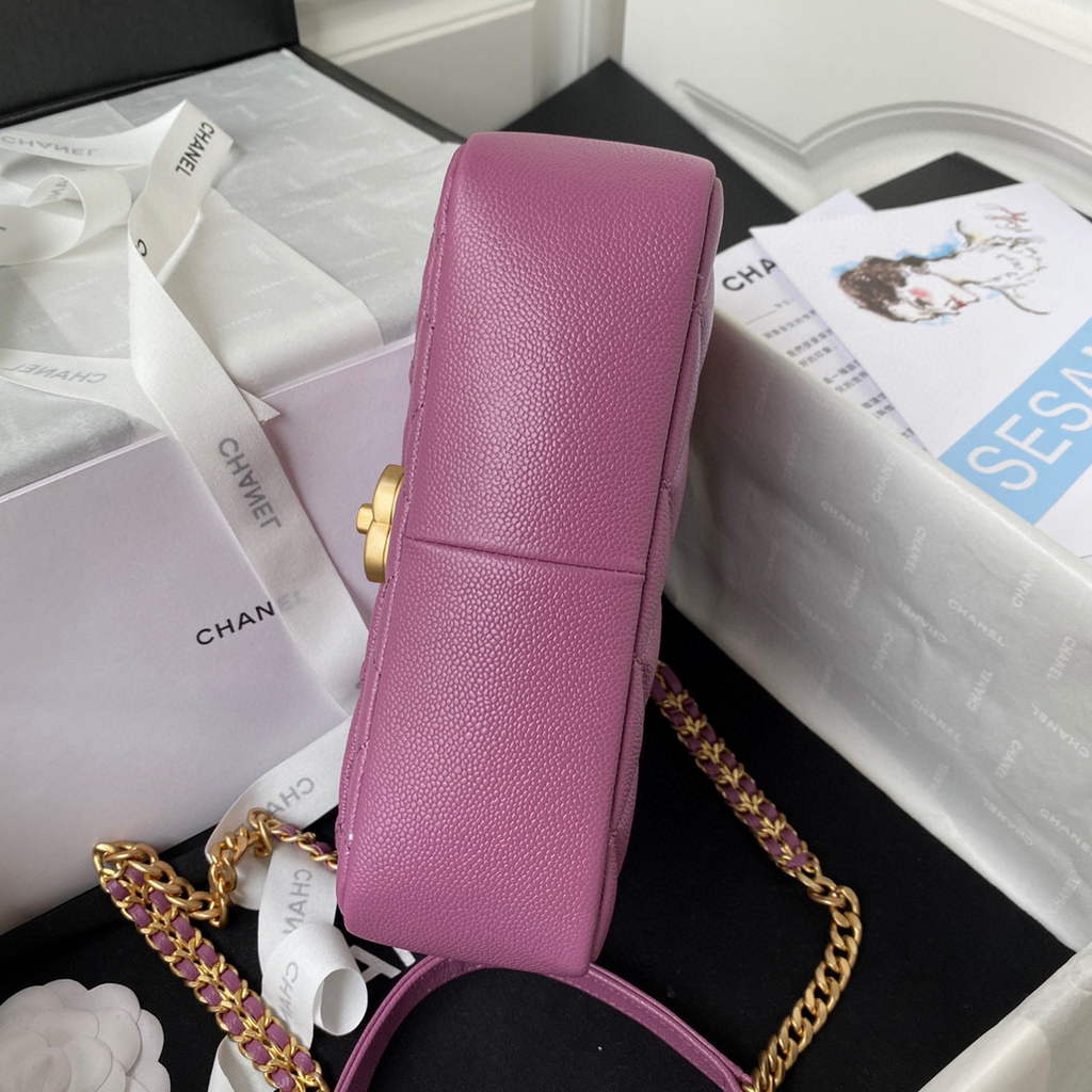 Chanel AS3103 Chanel 19 Handbag Calfskin Purple