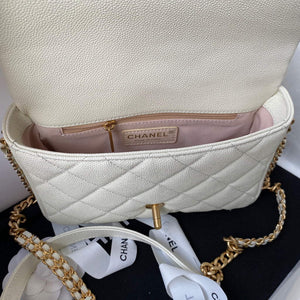 Chanel AS3103 Chanel 19 Handbag Calfskin White - Default Title - View 7