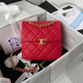 Chanel AS3108 Backpack Chanel flap bag Calfskin Red