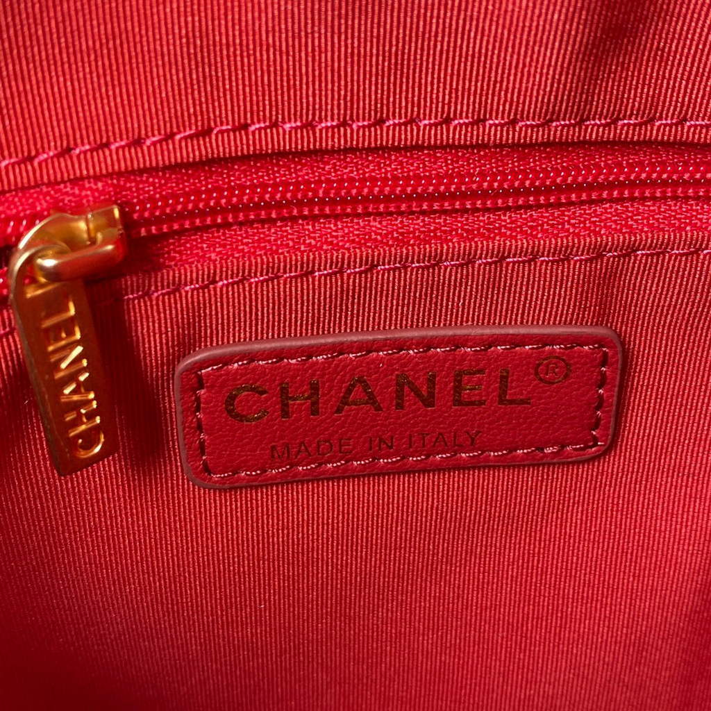 Chanel AS3108 Backpack Chanel flap bag Calfskin Red