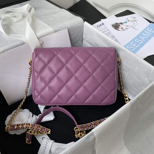 Chanel AS3108 Chanel Flap bag Grained Calfskin Purple - Default Title - View 2